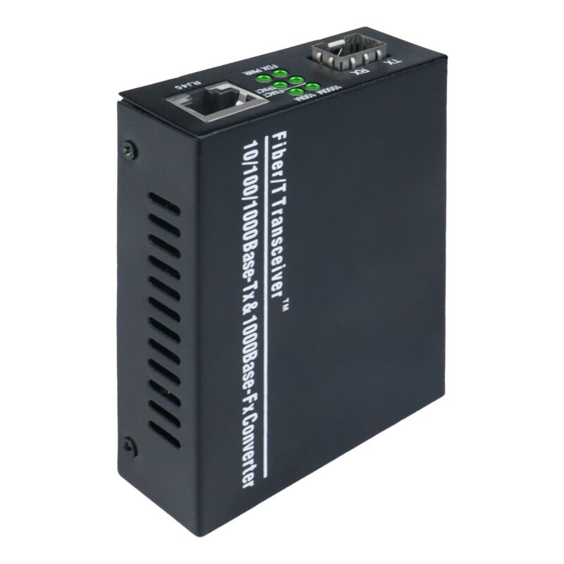 10/100/1000 Base TX RJ45 2Gbps Fiber Optic Media Converter